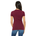 Maroon - Back - Bella + Canvas Womens-Ladies The Favourite T-Shirt