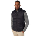 Black - Back - Henbury Unisex Adult Pongee Padded Gilet