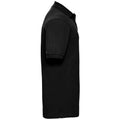 Black - Side - Russell Mens Piqué Hardwearing Polo Shirt