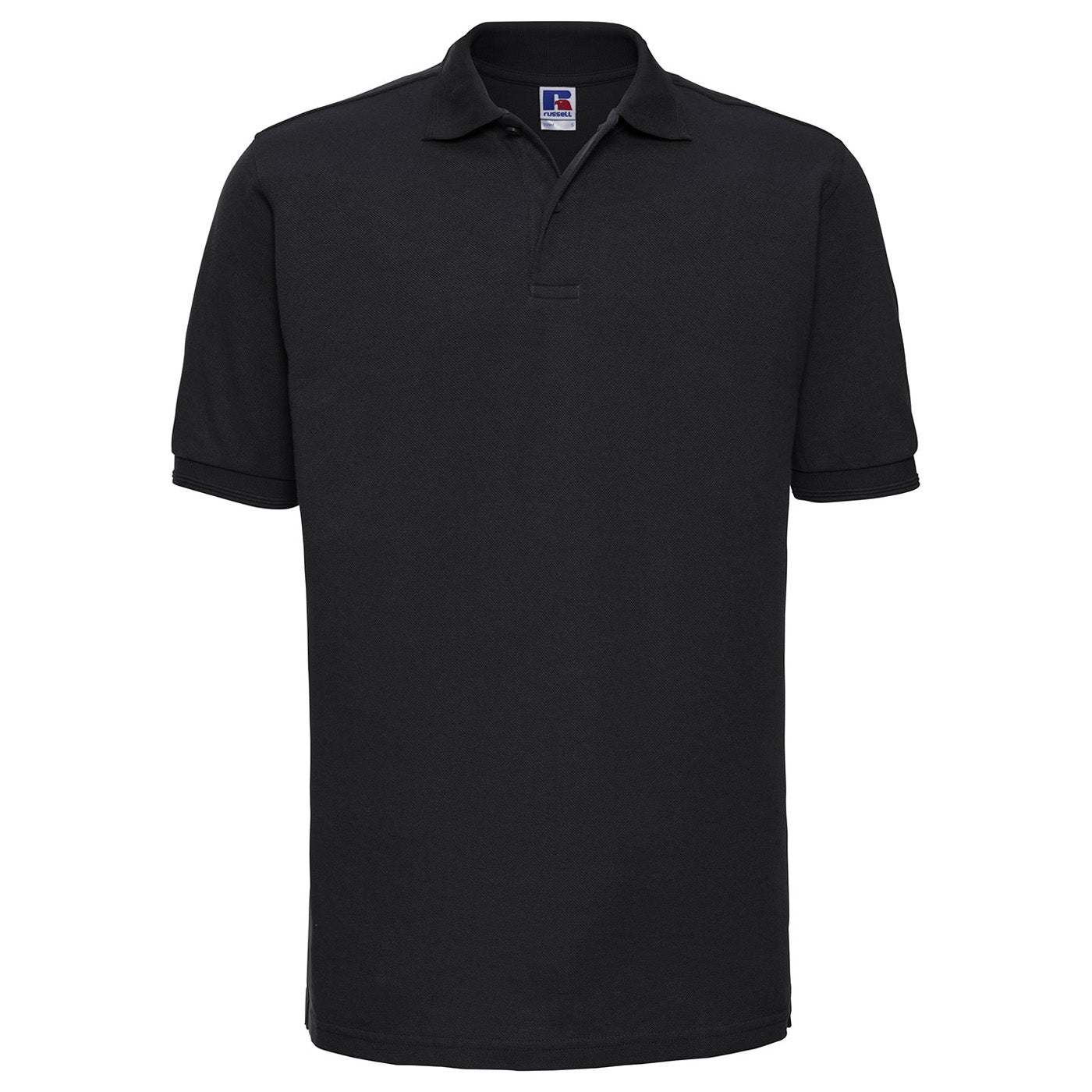 Black - Front - Russell Mens Piqué Hardwearing Polo Shirt