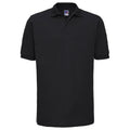 Black - Front - Russell Mens Piqué Hardwearing Polo Shirt