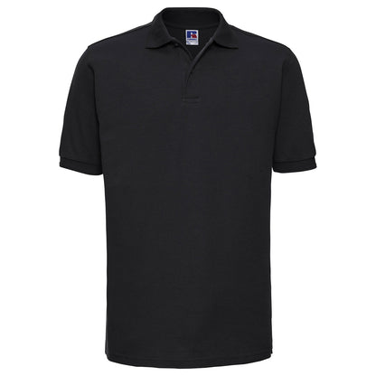 Black - Front - Russell Mens Piqué Hardwearing Polo Shirt