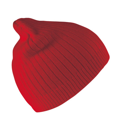 Red - Front - Result Unisex Adult Double Knit Beanie