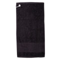 Black - Front - Towel City Printable Cotton Golf Towel
