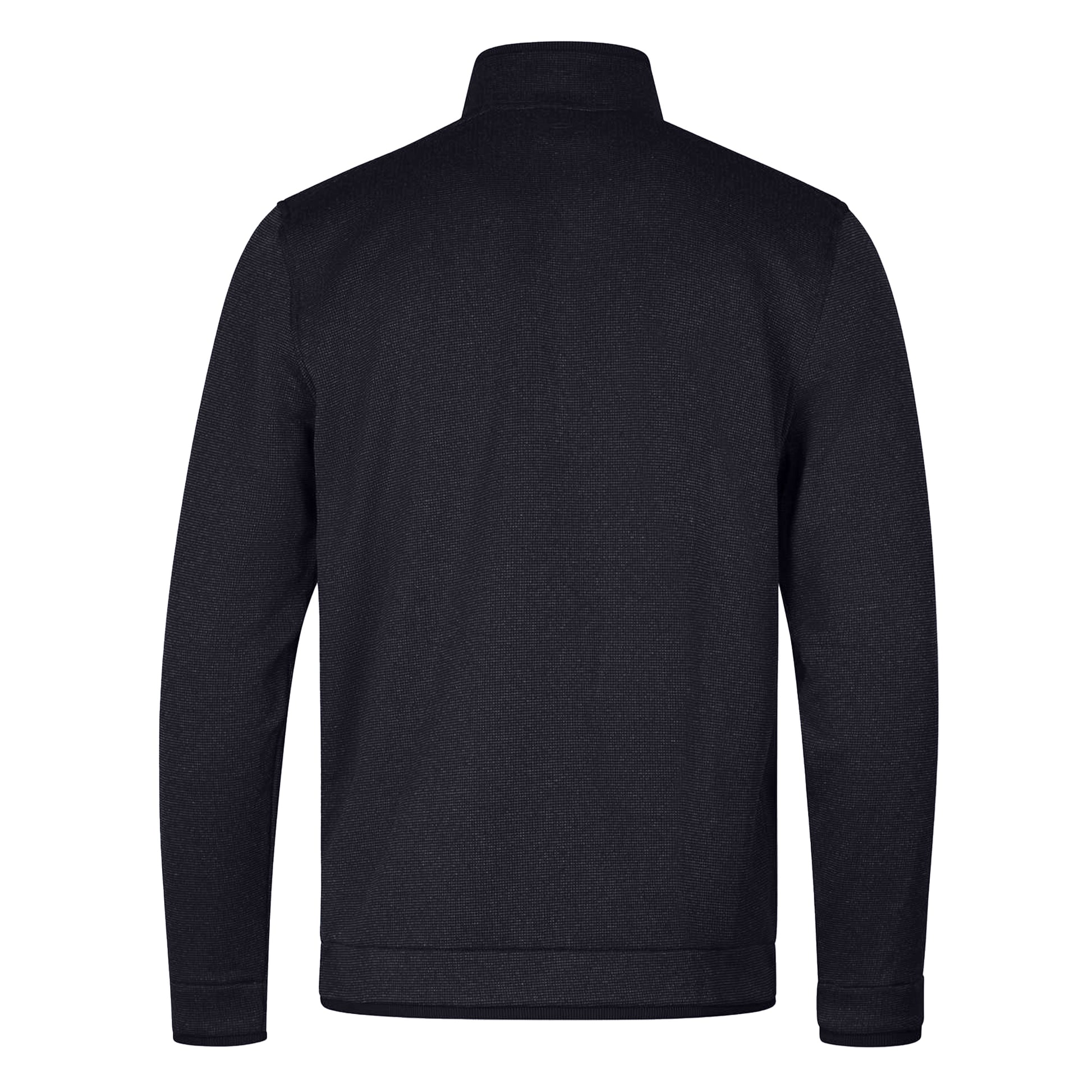 Black - Side - Under Armour Mens Quarter Zip Fleece Top
