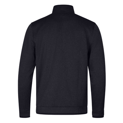 Black - Side - Under Armour Mens Quarter Zip Fleece Top