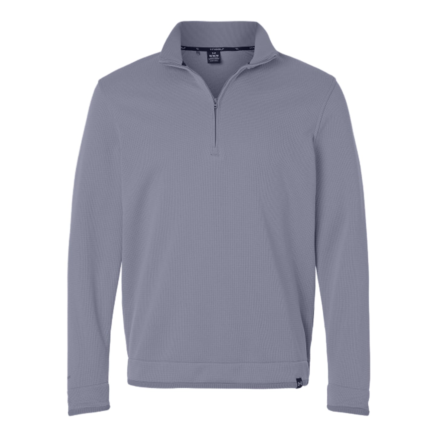 Steel - Front - Under Armour Mens Quarter Zip Fleece Top
