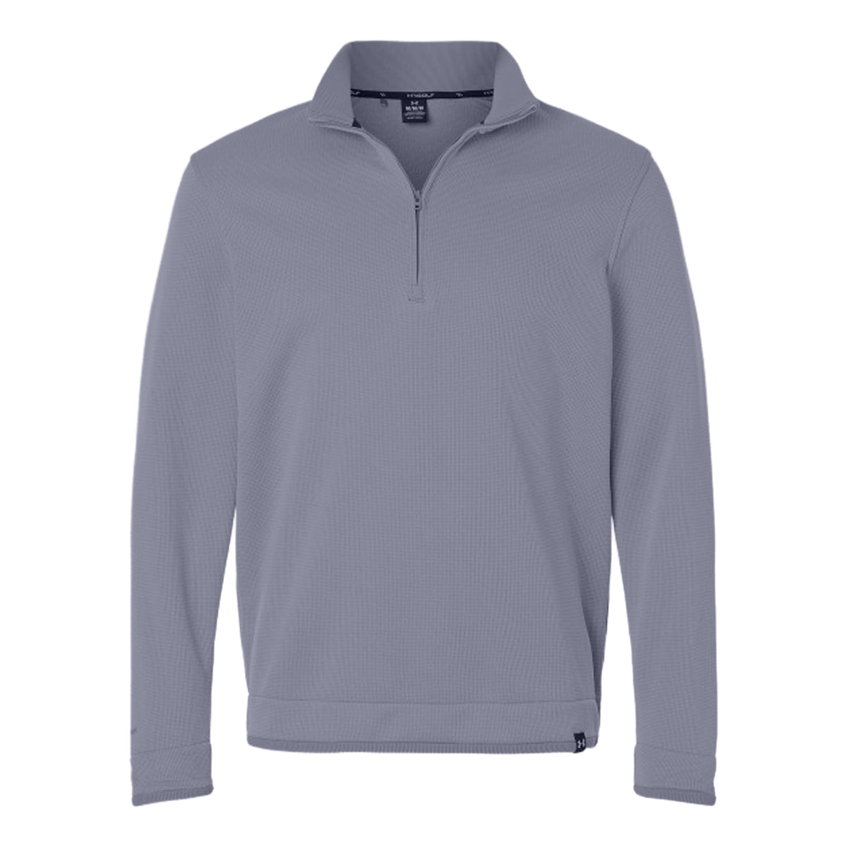 Steel - Front - Under Armour Mens Quarter Zip Fleece Top