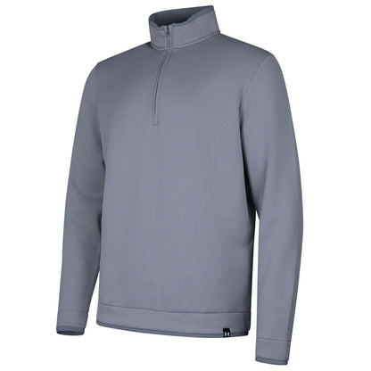 Steel - Back - Under Armour Mens Quarter Zip Fleece Top