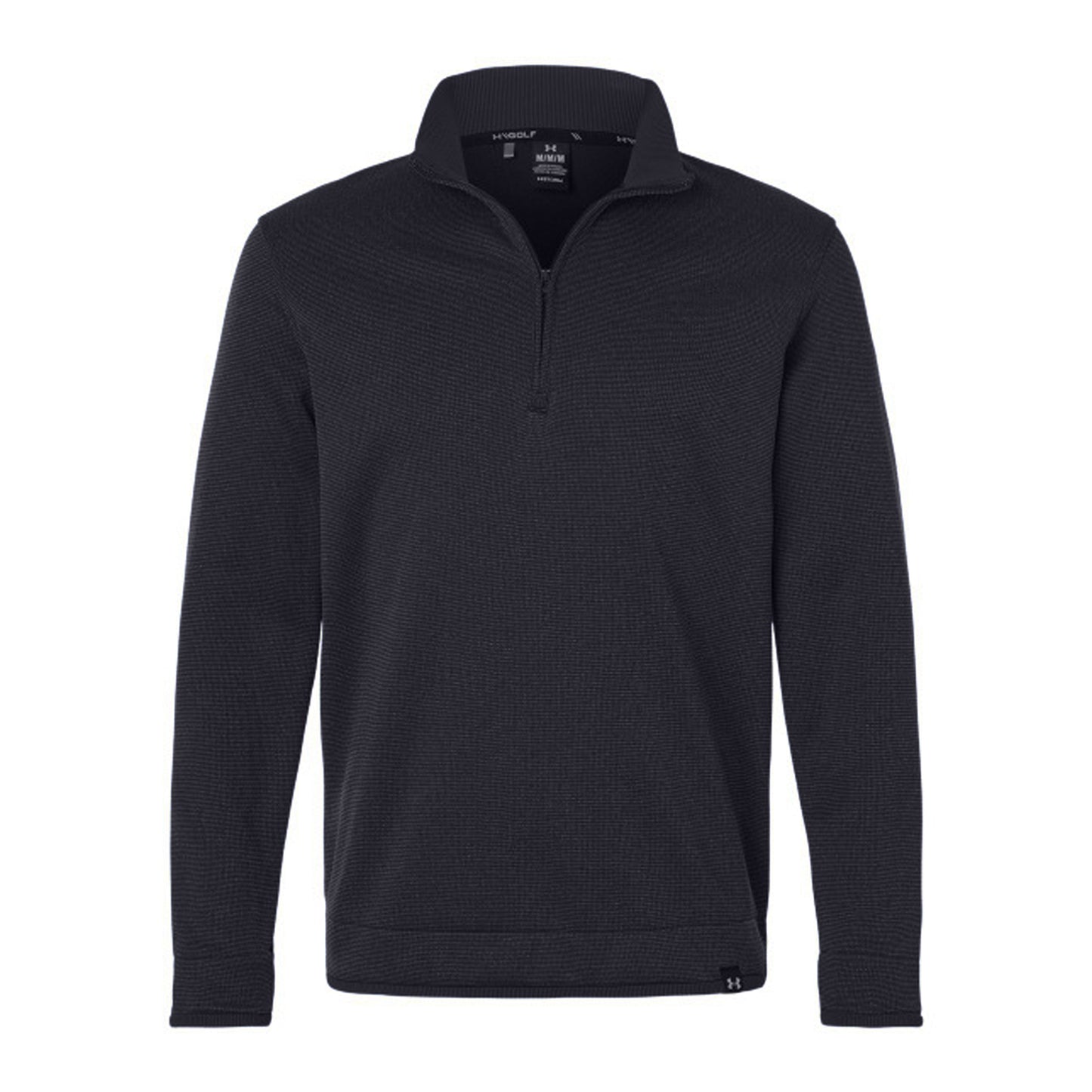 Black - Front - Under Armour Mens Quarter Zip Fleece Top