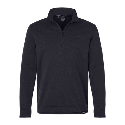 Black - Front - Under Armour Mens Quarter Zip Fleece Top