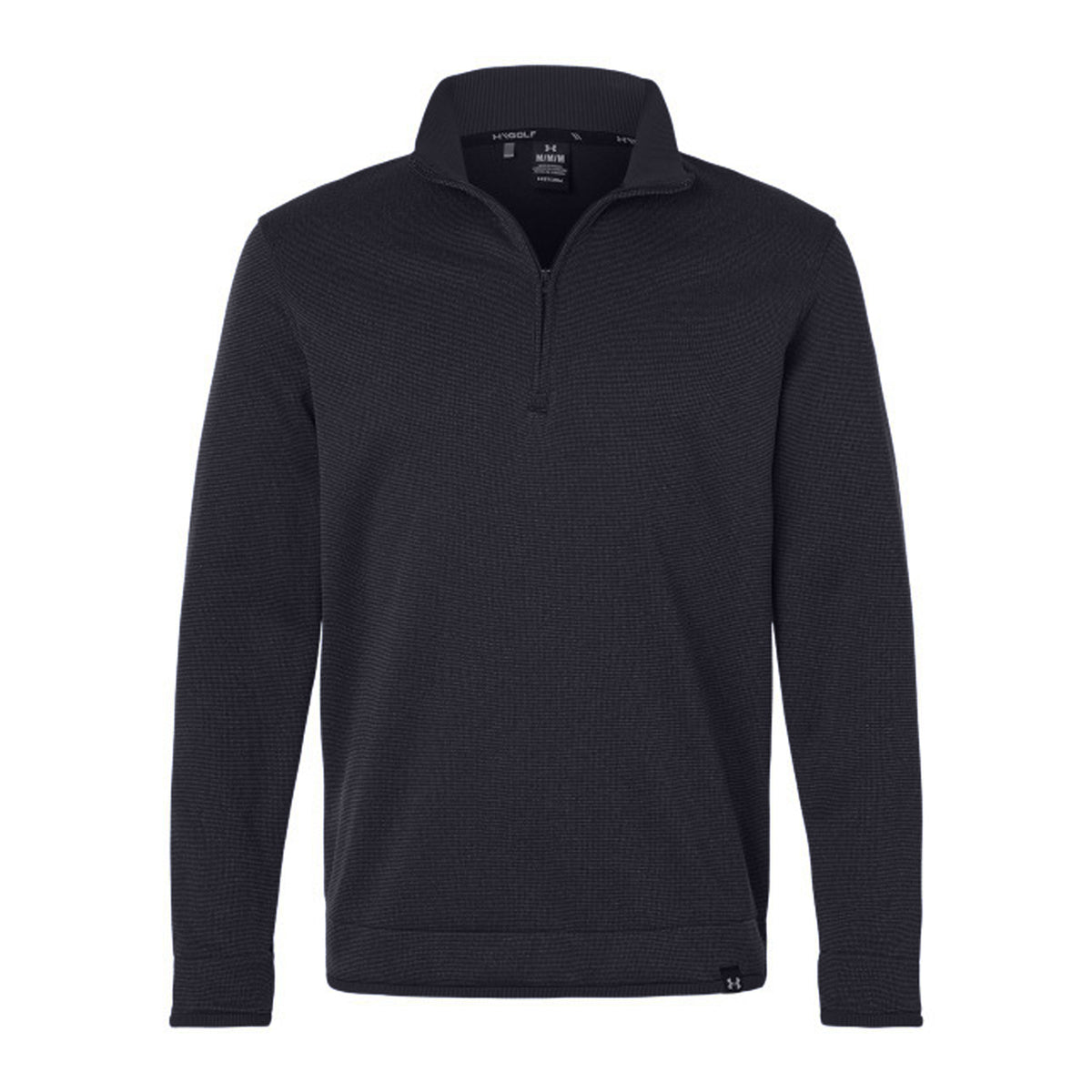 Black - Front - Under Armour Mens Quarter Zip Fleece Top