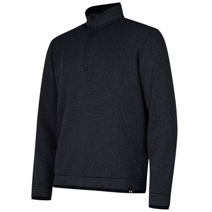 Black - Back - Under Armour Mens Quarter Zip Fleece Top