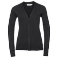 Black - Front - Russell Collection Womens-Ladies Knitted Cardigan