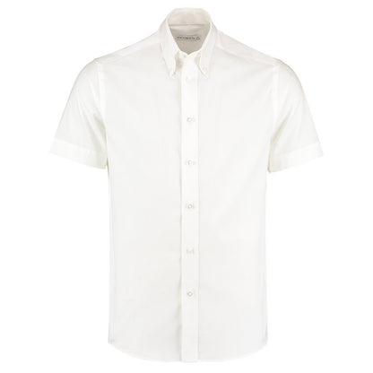 White - Front - Kustom Kit Mens Premium Oxford Tailored Shirt