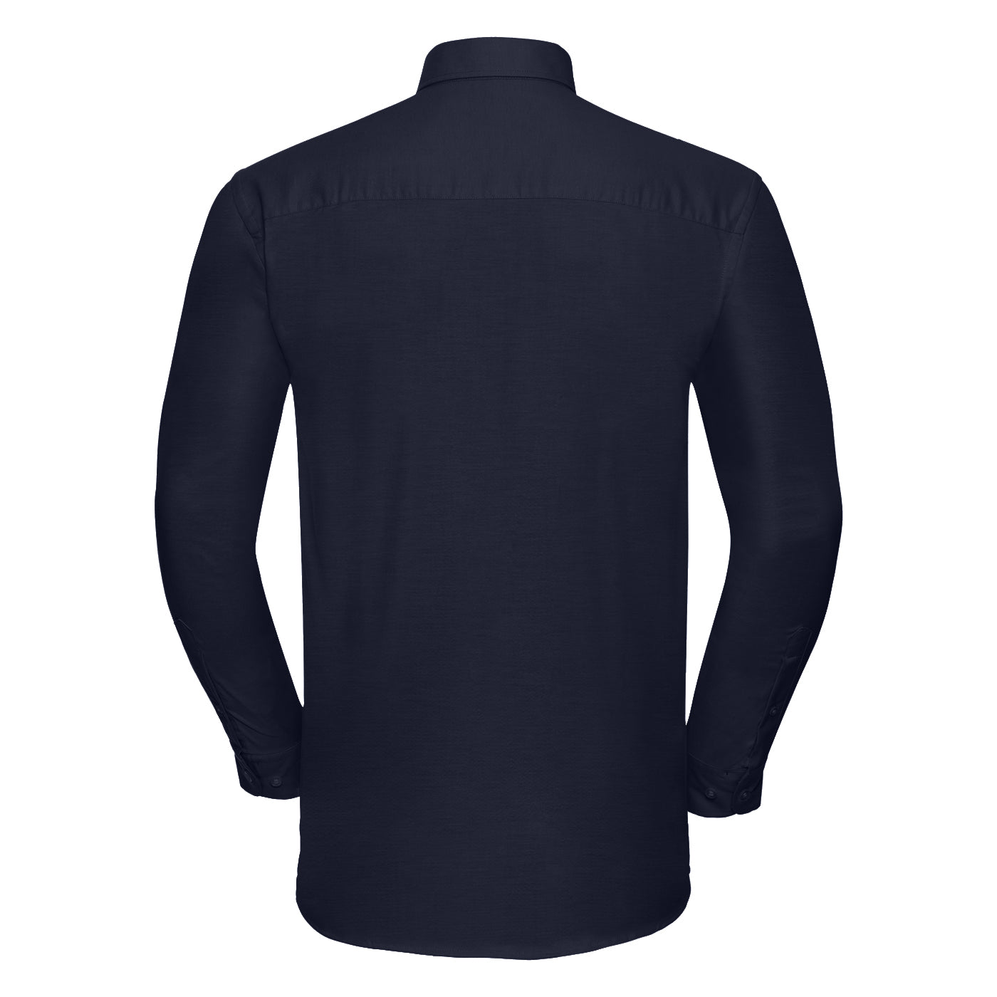 Bright Navy - Back - Russell Mens Oxford Easy-Care Long-Sleeved Shirt