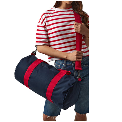 French Navy-Classic Red - Back - Bagbase Original 20L Duffle Bag