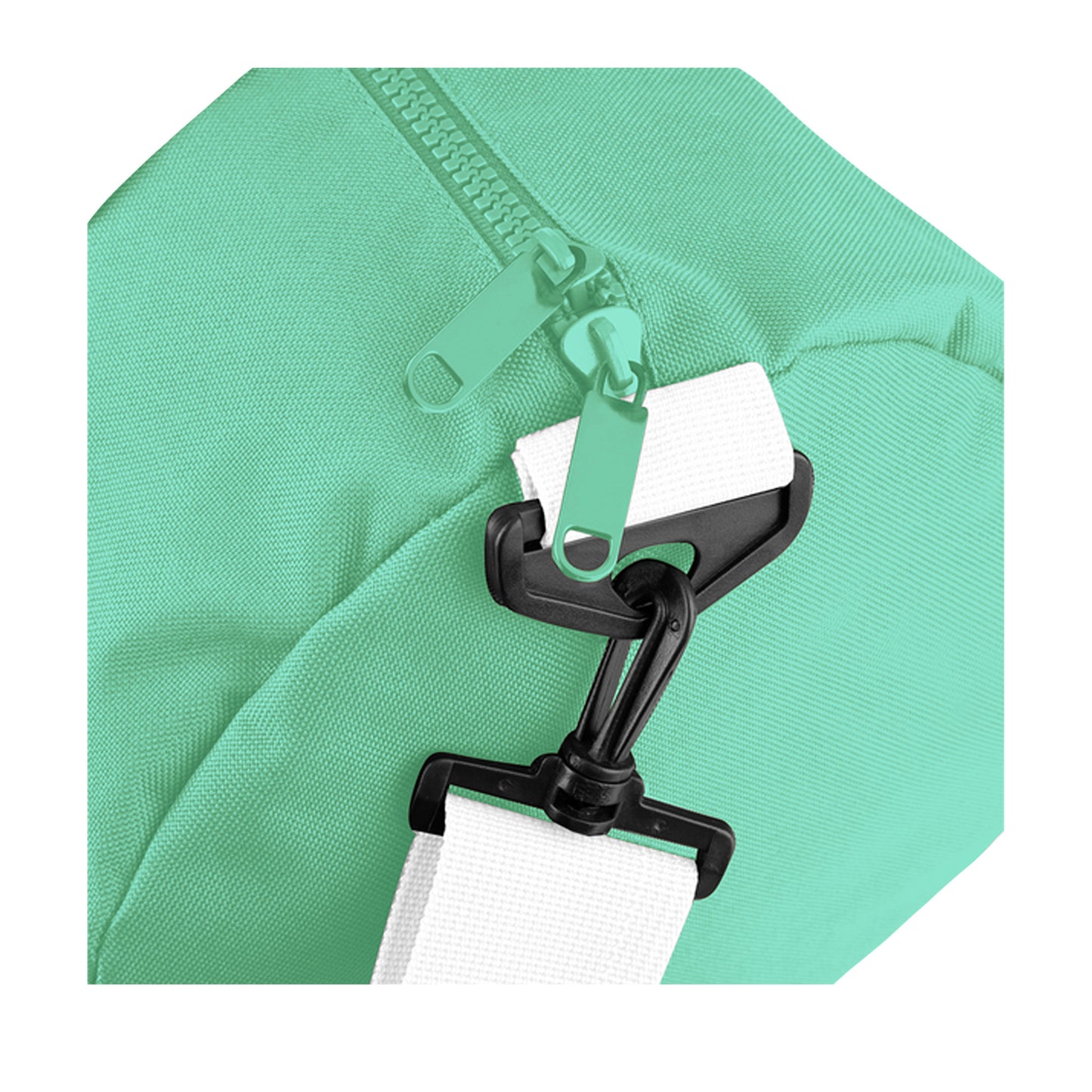 Mint Green-White - Back - Bagbase Original 20L Duffle Bag
