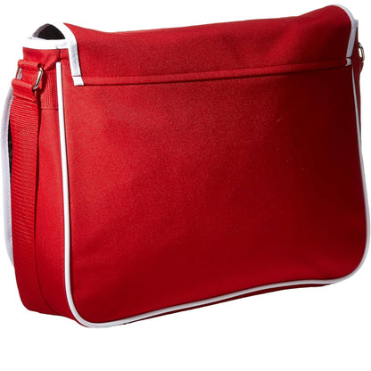 Classic Red-White - Back - Bagbase Retro Messenger Bag