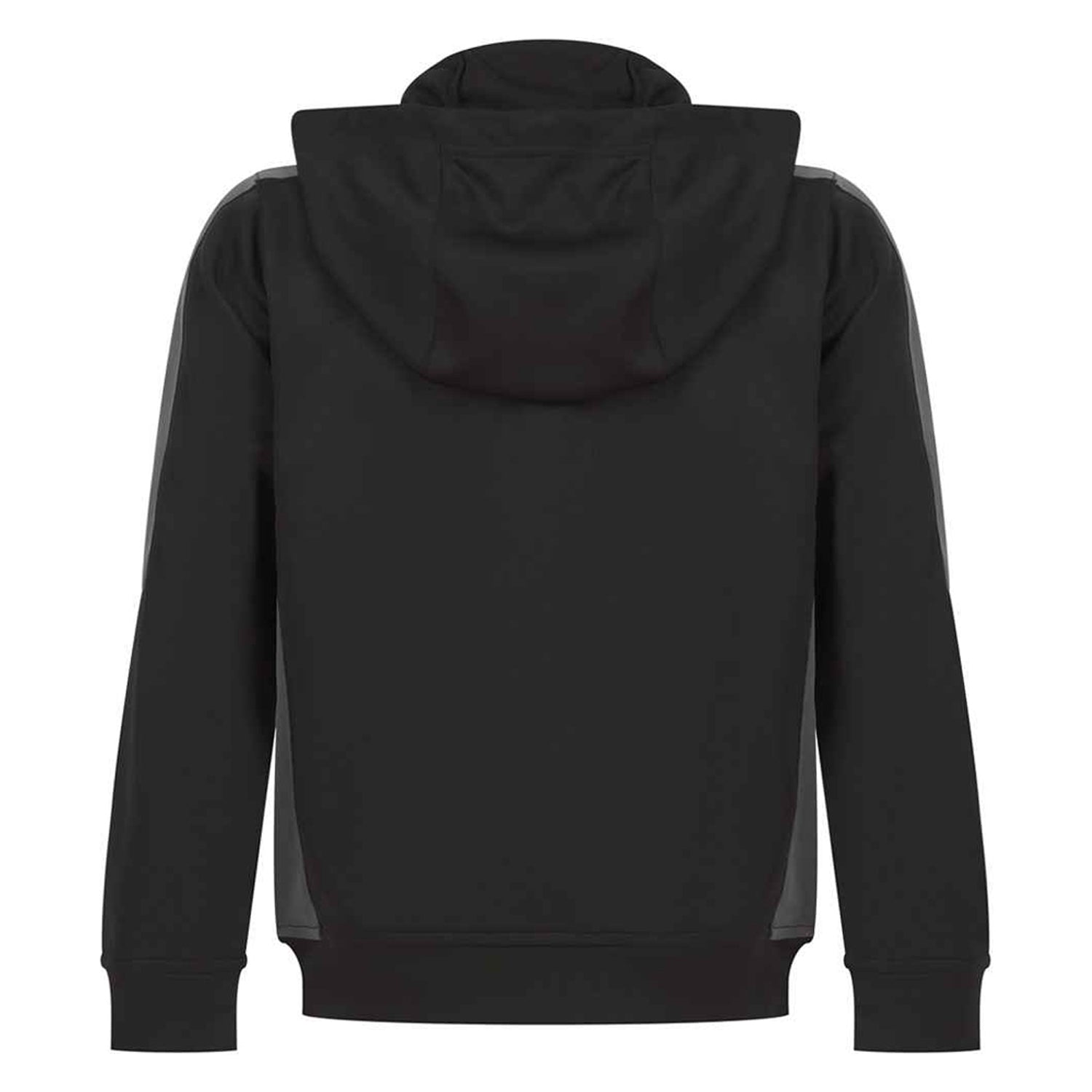 Black-Gunmetal Grey - Back - Finden & Hales Childrens-Kids Team Contrast Hoodie