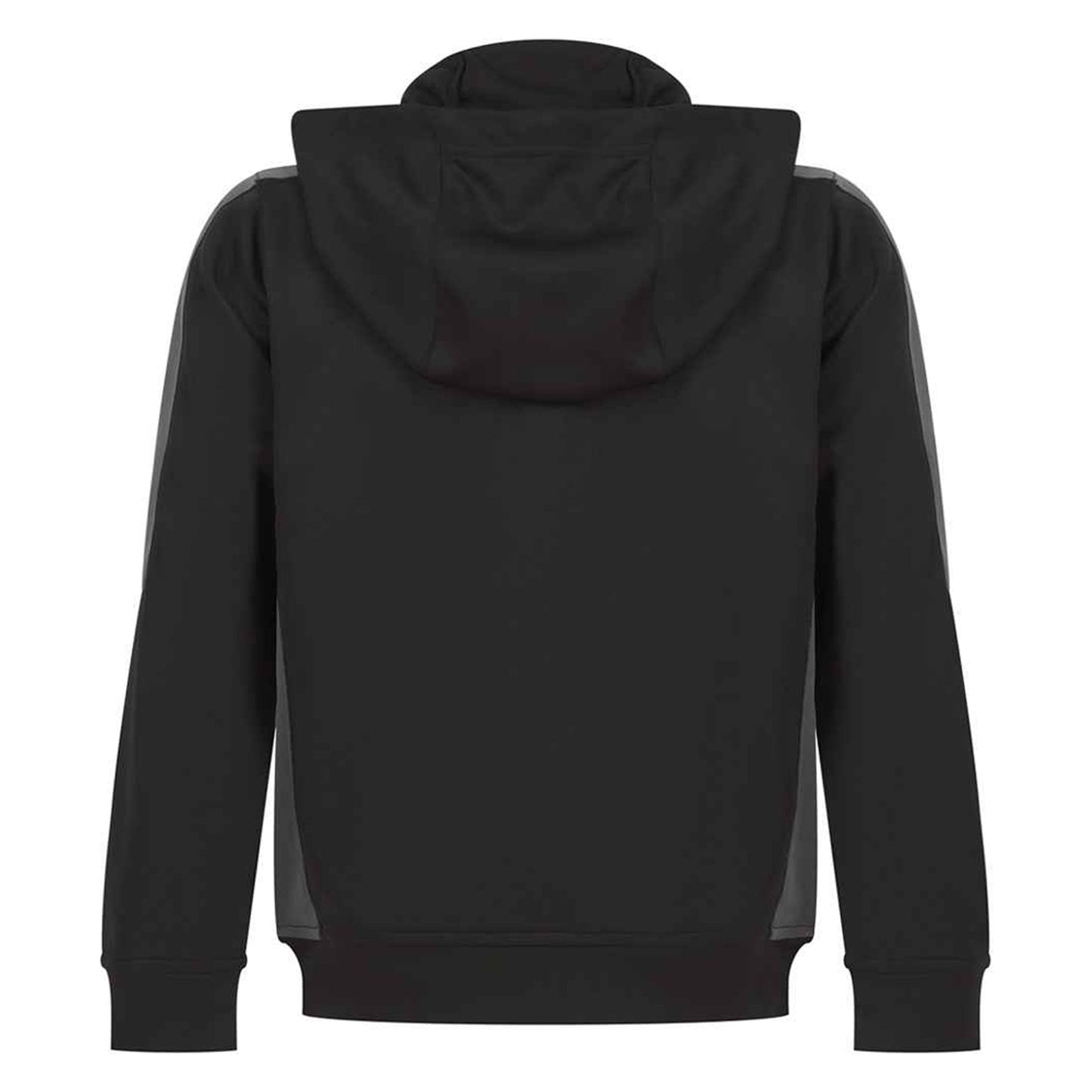 Black-Gunmetal Grey - Back - Finden & Hales Childrens-Kids Team Contrast Hoodie