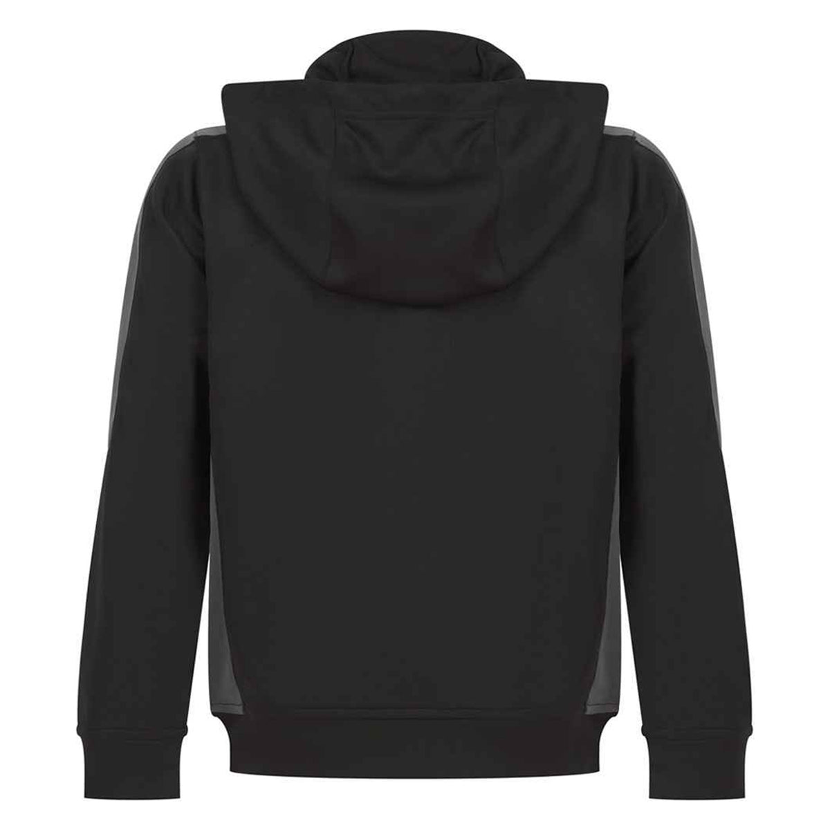 Black-Gunmetal Grey - Back - Finden & Hales Childrens-Kids Team Contrast Hoodie
