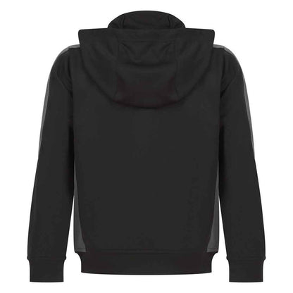 Black-Gunmetal Grey - Back - Finden & Hales Childrens-Kids Team Contrast Hoodie