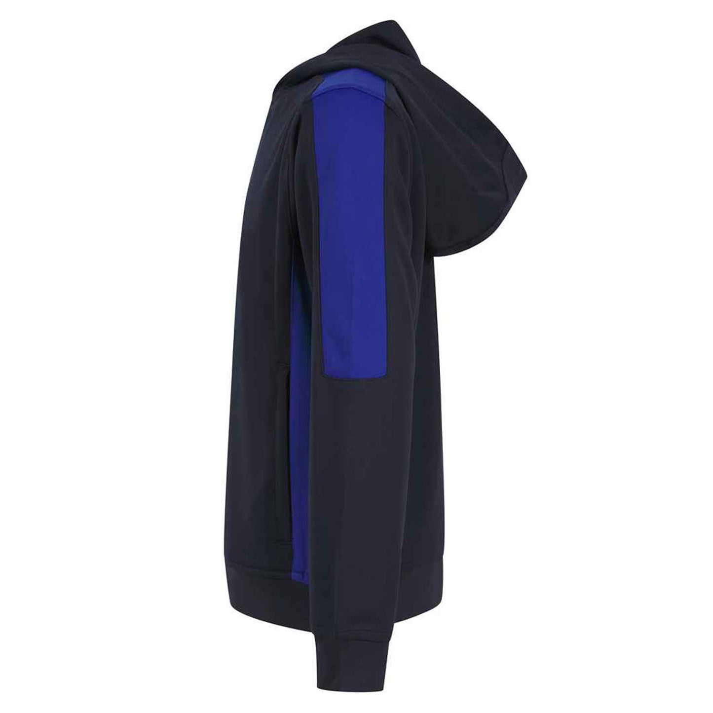 Navy-Royal Blue - Side - Finden & Hales Childrens-Kids Team Contrast Hoodie