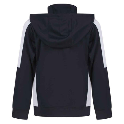 Navy-White - Back - Finden & Hales Childrens-Kids Team Contrast Hoodie