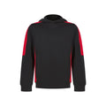 Black-Red - Front - Finden & Hales Childrens-Kids Team Contrast Hoodie