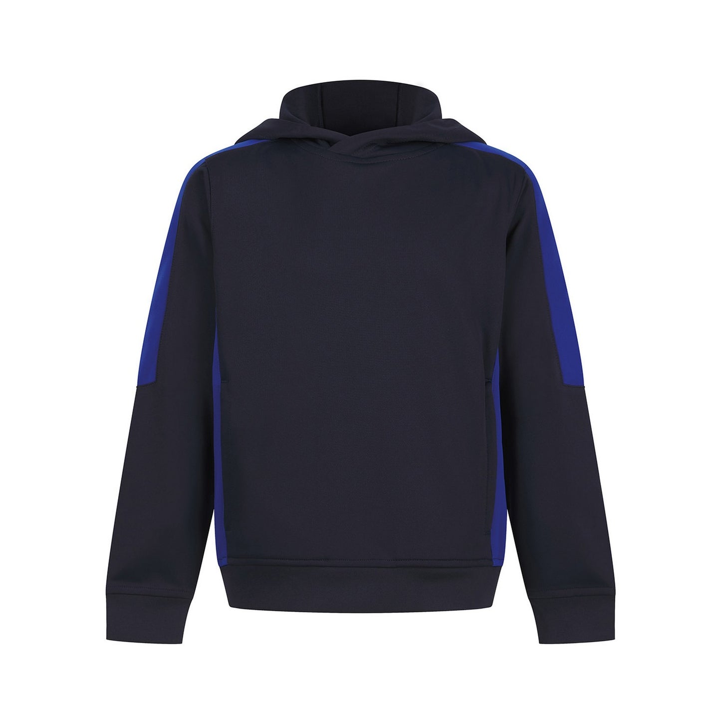 Navy-Royal Blue - Front - Finden & Hales Childrens-Kids Team Contrast Hoodie