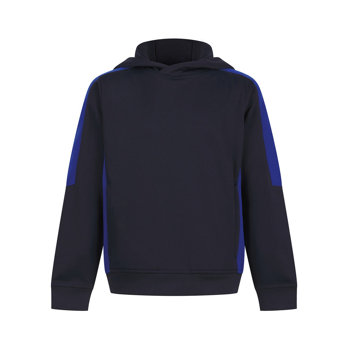 Navy-Royal Blue - Front - Finden & Hales Childrens-Kids Team Contrast Hoodie