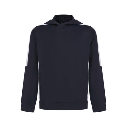Navy-White - Front - Finden & Hales Childrens-Kids Team Contrast Hoodie