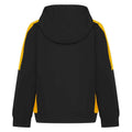 Black-Gold - Back - Finden & Hales Childrens-Kids Team Contrast Hoodie