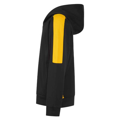 Black-Gold - Side - Finden & Hales Childrens-Kids Team Contrast Hoodie
