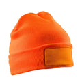 Fluorescent Orange - Front - Result Winter Essentials Unisex Adult Thinsulate Printer Patch Beanie