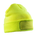 Fluorescent Yellow - Front - Result Winter Essentials Unisex Adult Thinsulate Printer Patch Beanie