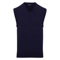 Navy - Front - Premier Mens Knitted Sleeveless Sweater Vest