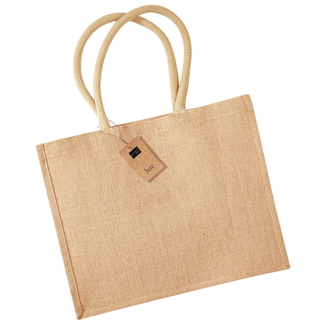 Natural - Front - Westford Mill Classic Jute Shopper Bag