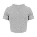 Heather Grey - Back - Awdis Womens-Ladies Girlie Cropped T-Shirt