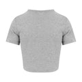 Heather Grey - Back - Awdis Womens-Ladies Girlie Cropped T-Shirt