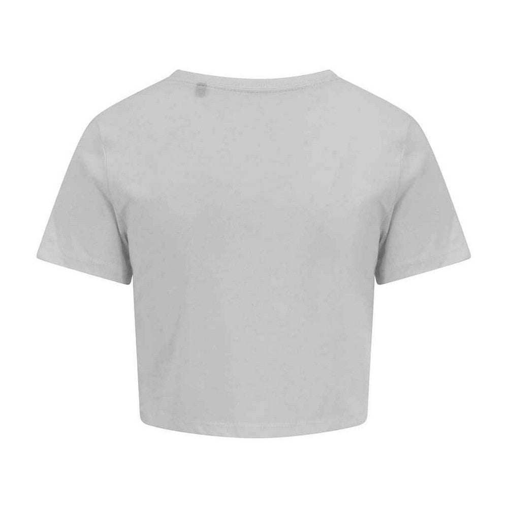 Solid White - Back - Awdis Womens-Ladies Girlie Cropped T-Shirt