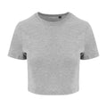 Heather Grey - Front - Awdis Womens-Ladies Girlie Cropped T-Shirt