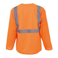 Orange - Back - Yoko Mens Executive Hi-Vis Long-Sleeved Waistcoat