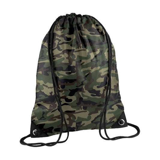 Jungle Camo - Front - Bagbase Premium Camouflage Drawstring Bag