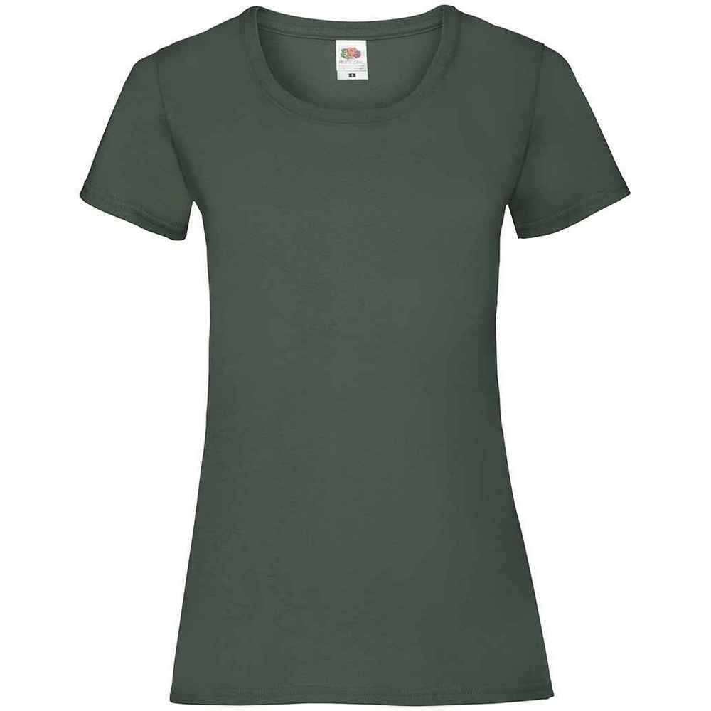 Bottle Green - Front - Fruit of the Loom Womens-Ladies Valueweight Heather Lady Fit T-Shirt