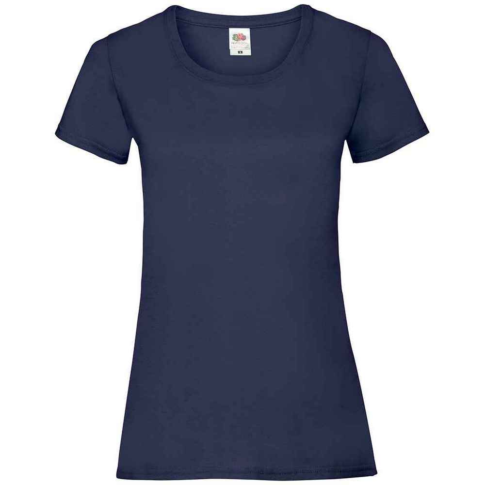 Deep Navy - Front - Fruit of the Loom Womens-Ladies Valueweight Heather Lady Fit T-Shirt