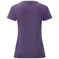 Purple - Back - Fruit of the Loom Womens-Ladies Valueweight Heather Lady Fit T-Shirt
