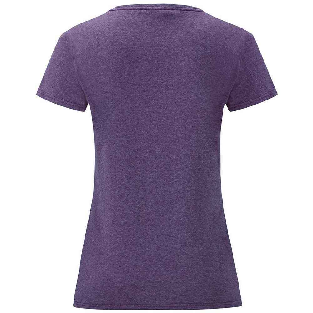 Heather Purple - Back - Fruit of the Loom Womens-Ladies Valueweight Heather Lady Fit T-Shirt