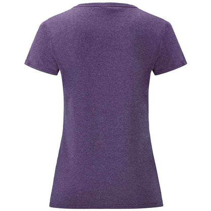 Heather Purple - Back - Fruit of the Loom Womens-Ladies Valueweight Heather Lady Fit T-Shirt
